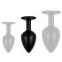 Easytoys Colección Anal - Plug de metal con piedra - M (negro)