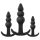 EasyToys - juego de plugs anales esféricos - 3 piezas (negro)