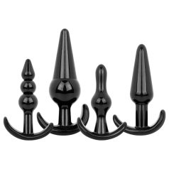 EasyToys - set de plugs anales - 4 piezas (negro)