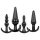 EasyToys - set de plugs anales - 4 piezas (negro)