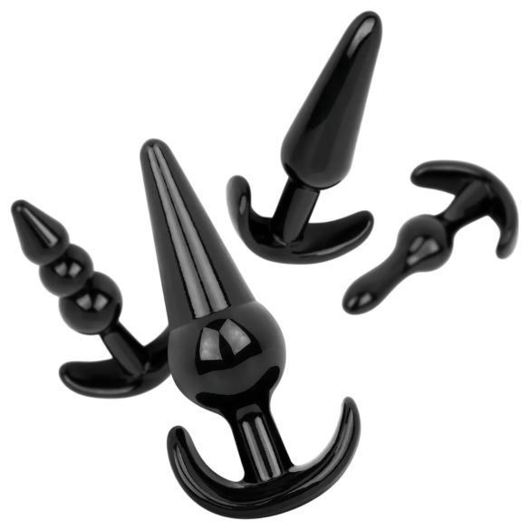 EasyToys - set de plugs anales - 4 piezas - negro