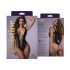 Christine - Body de red con escote profundo (negro) - XS-XL
