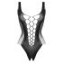 Christine - Body de red con escote profundo (negro) XS-XL