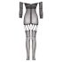 Christine - mono de malla transparente - (negro) - XS-XL