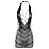 Christine - Vestido de malla con strass - (negro) - XS-XL