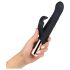 Vibrador empuje Rosy Gold - negro con brazo para clítoris