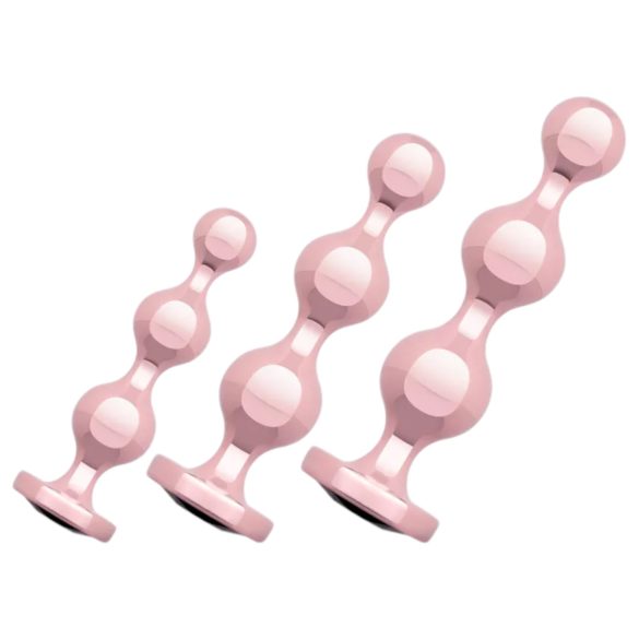 Set de dildos anales Rosy Gold (oro rosa)