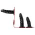 Easytoys - Arnés ajustable con triple dildo (negro)