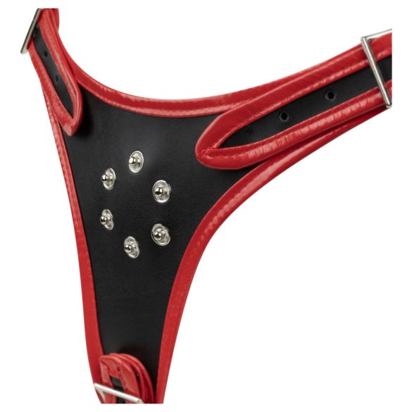 Easytoys - arnés con triple consolador - silicona negra