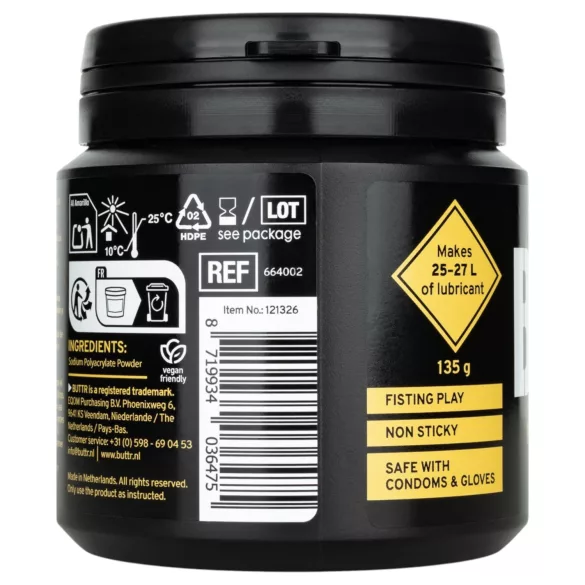 BUTTR - lubricante instantáneo en polvo (135 g)