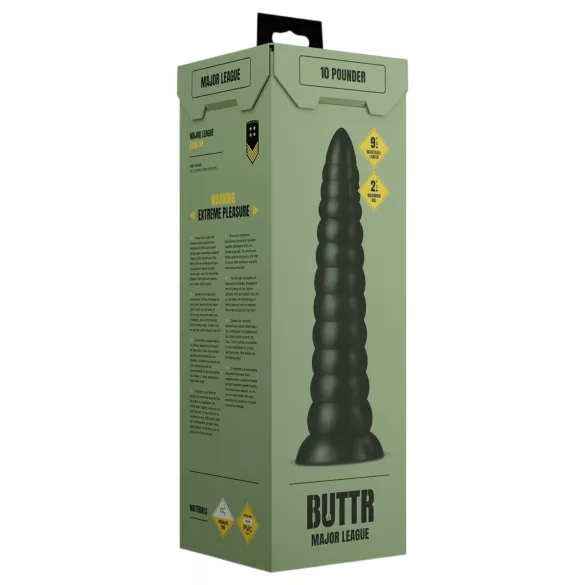 BUTTR Caterpiller - plug anal gigante (negro) - 29 cm