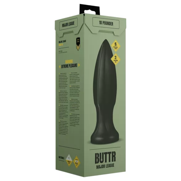 BUTTR Huge Explosive II - plug anal gigante (negro) - 29 cm