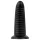 BUTTR Double Ribbed - plug anal gigante acanalado (negro) - 26 cm