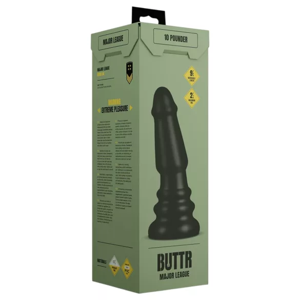 BUTTR Tactical II - plug anal gigante (negro) - 26 cm