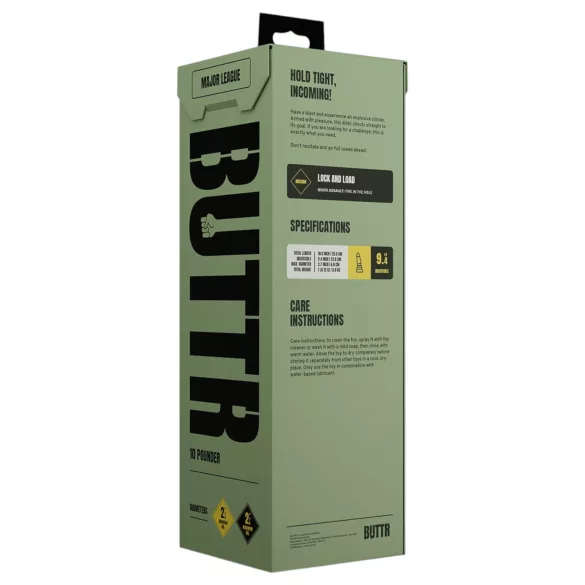 BUTTR Tactical II - plug anal gigante (negro) - 26 cm