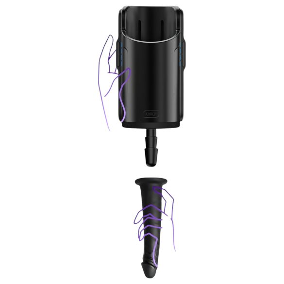 Kiiroo - consolador realista con vacío - 19 cm - negro