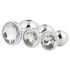 Gleaming Love - Set de plugs anales plateados (3 piezas)