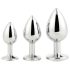 Gleaming Love - Set de plugs anales plateados (3 piezas)