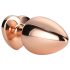 Enamorados Brillantes - plug anal con piedra corazón (oro rosa)