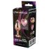 Amor Brillante - plug de aluminio con piedra corazón - M (oro rosa)