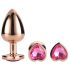 Gleaming Love - set de plugs anales en forma de corazón - rosegold (3 piezas)