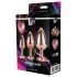 Gleaming Love - set de plugs anales en forma de corazón - rosegold (3 piezas)