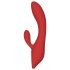 Revolución Roja Sofia - Vibrador recargable con estimulador de clítoris (rojo)
