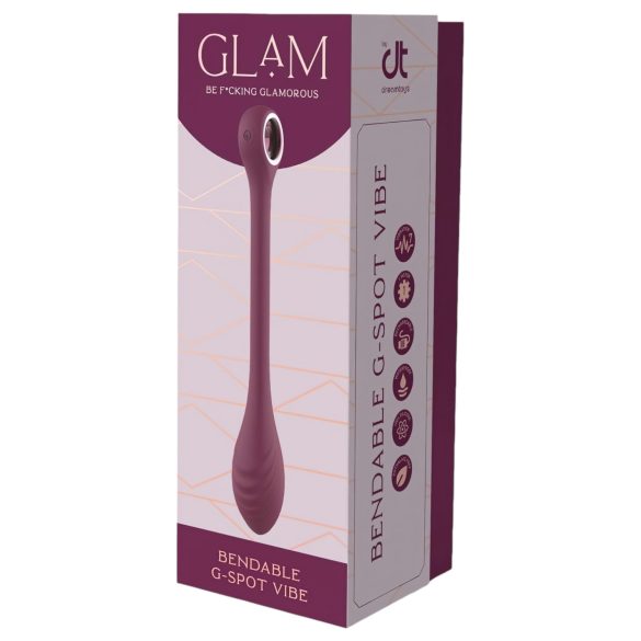 Glam - vibrador de punto G recargable, flexible y resistente al agua (lila)