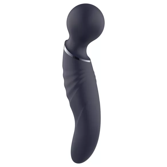 Glam - vibrador tipo varita de doble punta (gris oscuro)
