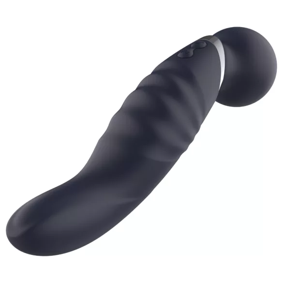 Glam - vibrador tipo varita de doble punta (gris oscuro)