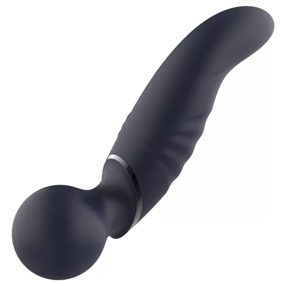 Glam - vibrador tipo varita de doble punta (gris oscuro)