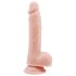 Dildo con ventosa y testículos - natural (19,5 cm)