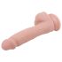 Dildo con ventosa y testículos - natural (19,5 cm)