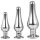 Gleaming Love - Set de Plugs Anales Plateados (3 Piezas)