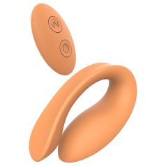 Glam - vibrador de pareja recargable (naranja)
