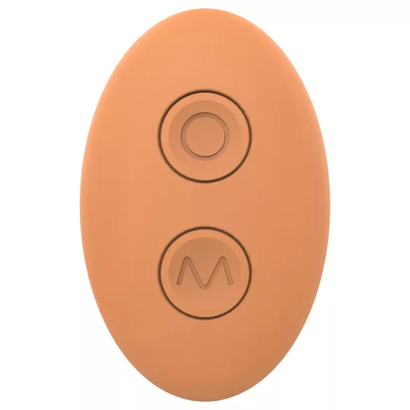 Glam - vibrador para parejas recargable con control remoto - silicona naranja
