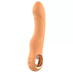 Glam - vibrador flexible acanalado (color melocotón)