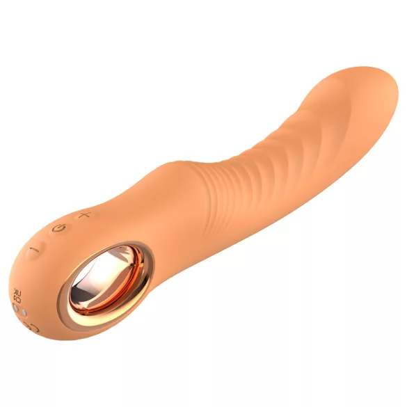 Glam - vibrador flexible acanalado (color melocotón)