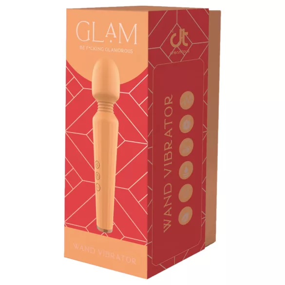 Glam - vibrador masajeador recargable - silicona naranja
