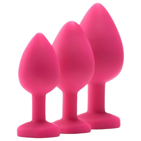 Kit de entrenamiento anal Flirts - set de plugs anales (3 uds) - rosa