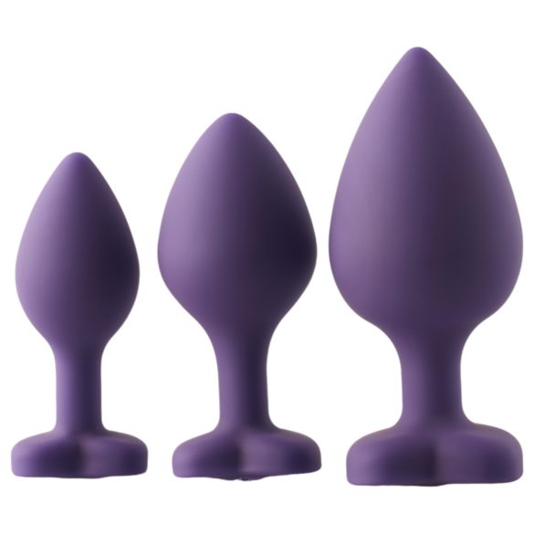 Flirts - kit de entrenamiento anal - set de plugs anales (3 piezas) - lila
