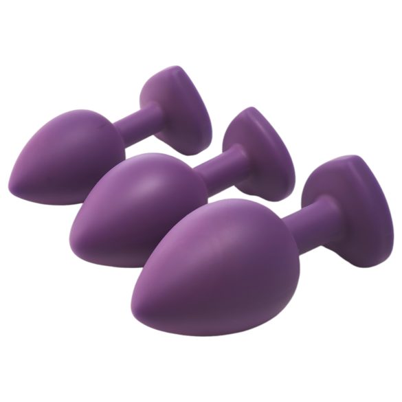 Flirts - kit de entrenamiento anal - set de plugs anales (3 piezas) - lila