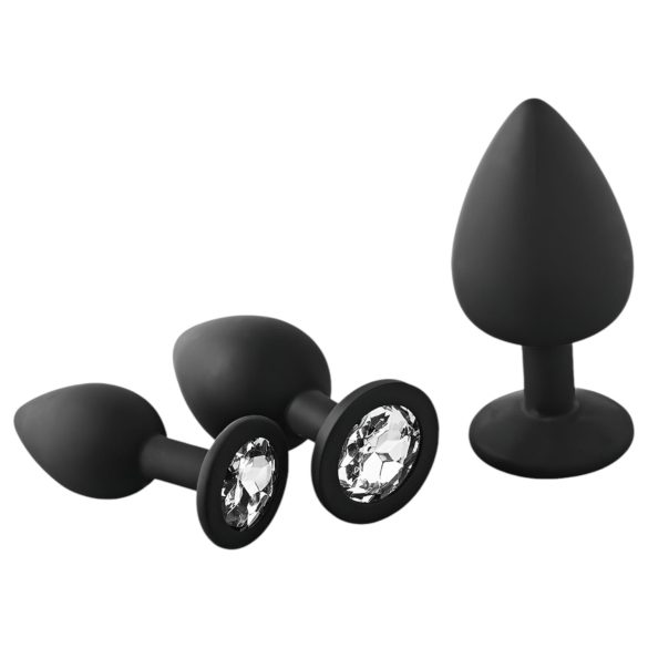 Dreamtoys Fantasstic - set de plugs anales - 3 piezas (negro)