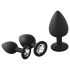 Dreamtoys Fantasstic - set de plugs anales - 3 piezas (negro)