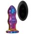 Glamour Glass - vibrador anal de vidrio con ondas (colorido)