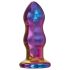 Glamour Glass - vibrador anal de vidrio con ondas (colorido)