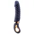 Goddess - vibrador acanalado con calefacción (azul oscuro)