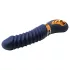 Goddess - vibrador acanalado con calefacción (azul oscuro)