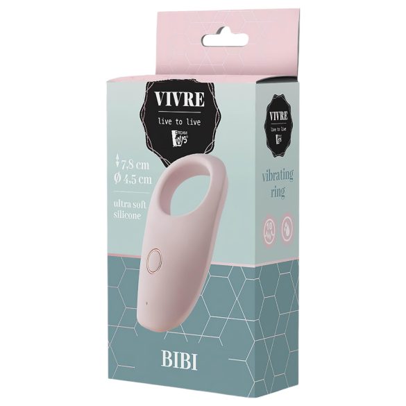 Vivre Bibi - anillo vibrador recargable para pene - silicona rosa