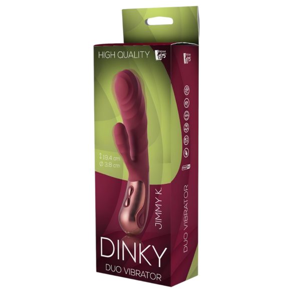 Dinky Jimmy K. Duo - vibrador recargable con brazo para clítoris (rojo)